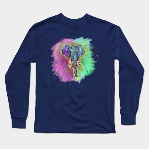 Elephunk Long Sleeve T-Shirt by Beanzomatic